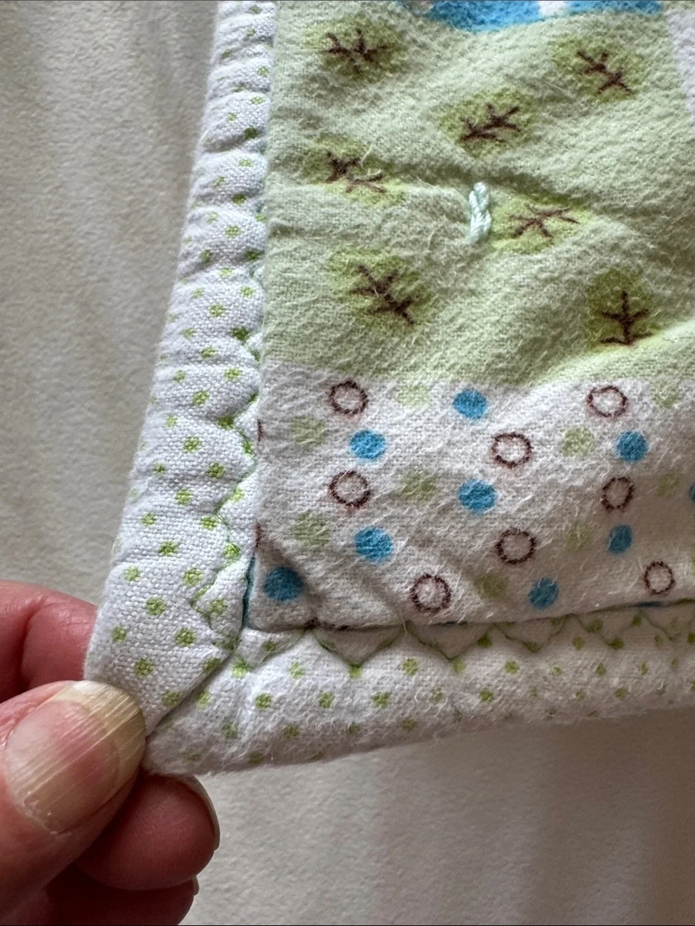 Flannel baby quilt